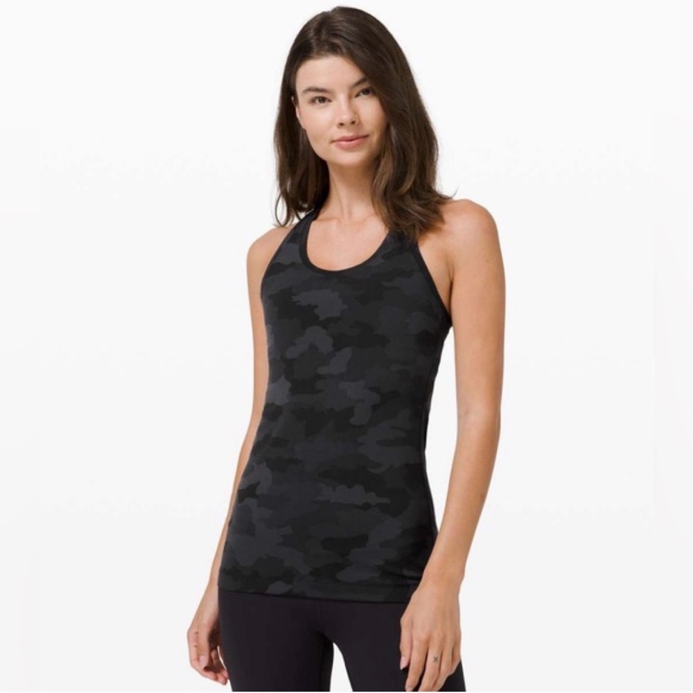 Lululemon Women's Black Camouflage Tank Top